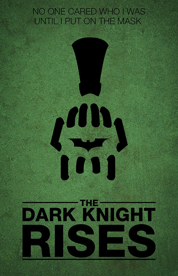 Bane and the Mask - A Batman Poster Inspired by The Dark Knight Rises - 11x17