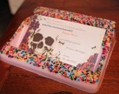 Pink and Rainbow Sprinkle Card Holder