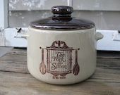West Bend Stoneware Ceramic Bean Pot Crock 1976 Bicentennial