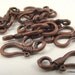 20 Decorative Copper Hook Clasps