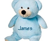 Adorable Soft Plush Teddy Bear Custom Embroidered Monogram