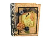 Vintage Scrapbook Album,  Mini Scrapbook Album, Wedding Album