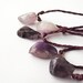 Boho Bridesmaid Gift - Amethyst Gemstone Pendant with Hand Dyed Transitional Natural String, Jewelery, Accessory