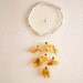 Dream Catcher - Tropical Sunshine - With Exotic Yellow Parrot Feathers, Drop Formed Gemstone and White Frame - Home Decor, Mobile