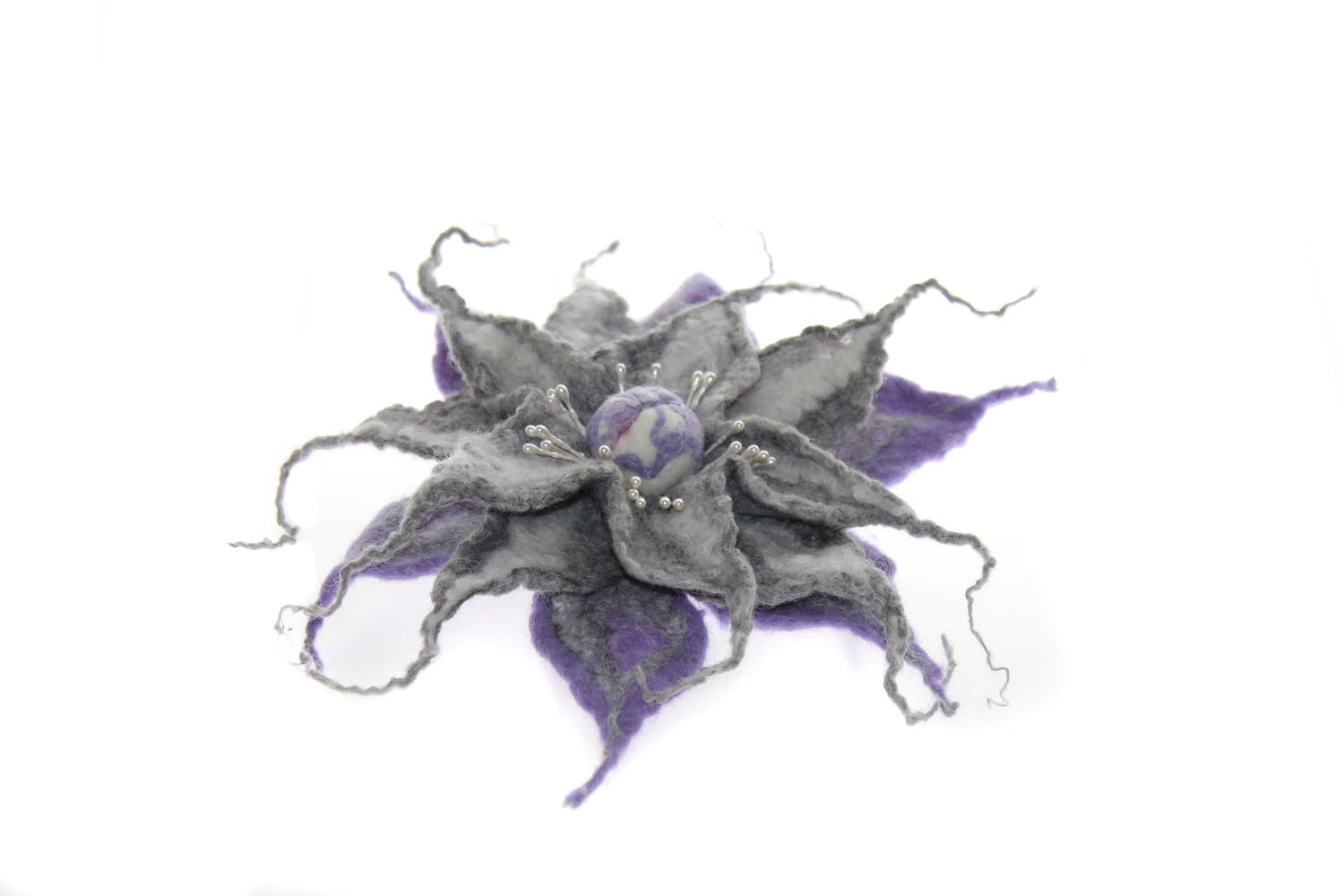 Felt flower brooch  / Felt Jewelry / Wool Flowers/ Felted Brooch / Ready to ship