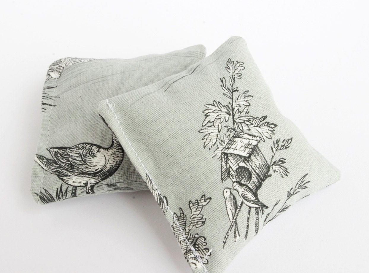 Lavender Sachet French Pillow Farmhouse Grey toile