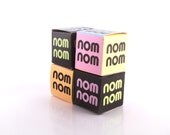 NOM NOM Printable Gift Boxes, DIY Party Favors,   Pastels, Christmas treats, party decortaions, candy box