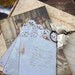 Wedding guest book - Something Blue - vintage shabby chic, custom - 20 pages