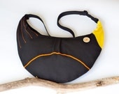 Black Bird Bag  Purse Cute Cotton Bag Purse Woodland Bag Street Fashion Crow Raven Bird