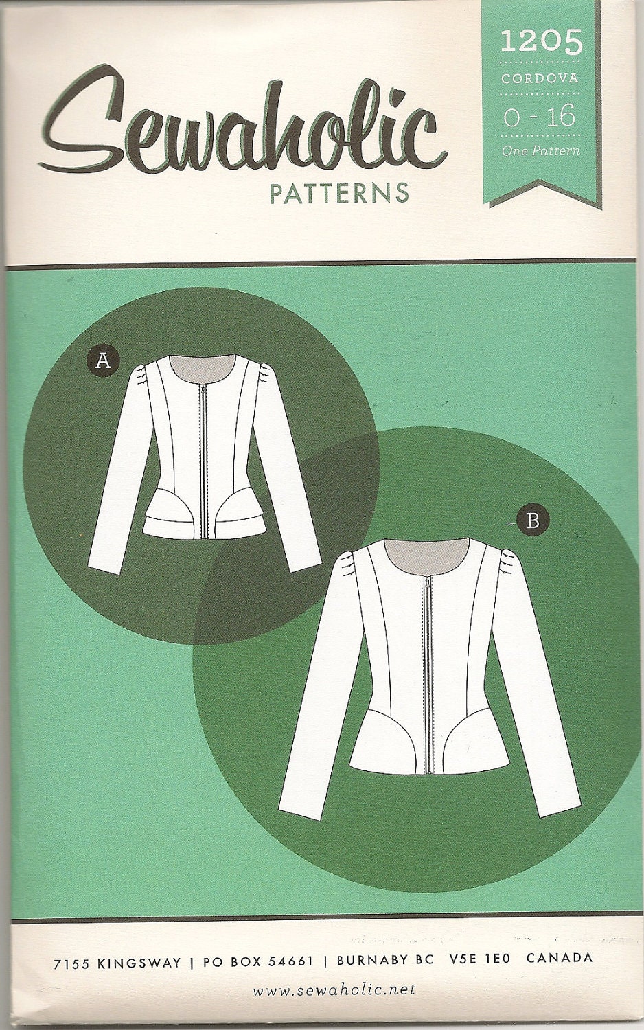 Cordova Jacket Pattern from Sewaholic
