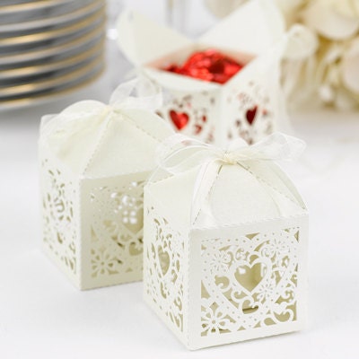 Ivory Decorative Wedding Favor Boxes (Pkg of 50) Il_170x135