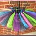 Black Tutu with Hot Pink, Purple, Lime and Turquoise - Halloween Tutu - Available in Infant, Toddler, Girls, Teenager and Adult Sizes