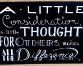 Chalkboard Typography, Typography Print, A. A. Milne Quote, Thank You Quote, Hanging Wall Art
