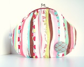 Striped Kiss Lock, Striped Purse, Pastel Purse