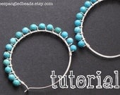 Wire Jewelry: How to Make Wirewrapped Hoop Earrings, PDF Tutorial, Jewelry Making Instructional How-To