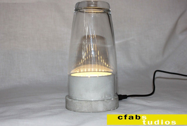 C-Lite Concrete Circular LED Color Bottle Glass Lamp Bar Club Coffee Table Bedroom Light Plug In