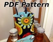 PDF Pattern Jars to Go 4-jar Bag - mason jar picnic bag - instant download