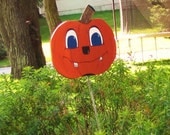 Wooden Hand Painted Halloween Pumpkin Sign