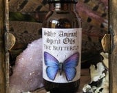 The Butterfly Sidhe Animal Spirit Oil with Kunzite, Ritual Anointing Oil, Animal Spirit Guide, Herbal Folk Magic, Pagan, Celtic