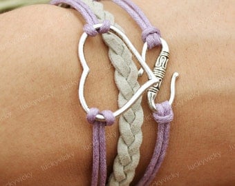 Bracelet-Heart  bracelet with S-Fashion bracelet
