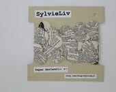 paper garland vintage dictionary circles dot