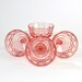 Pink Glass Goblet Set - Cups or Dessert Sundae Bowls, Pretty Shabby Chic - Vintage Home Kitchen Decor or Use