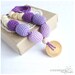 Nursing Teething  Necklace for breastfeeding mommy - Sling Accessory - lilac violet lavender  READY TO SHIP