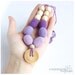 Nursing Teething  Necklace for breastfeeding mommy - Sling Accessory - lilac violet lavender  READY TO SHIP