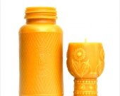 Beeswax Candles: Owl and Daisy Set, Beeswax Pillar Candles, Gift Set