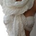 Creamy  White - Elegance  Scarf  - Traditional  fabric   Scarf...% 100 Cotton