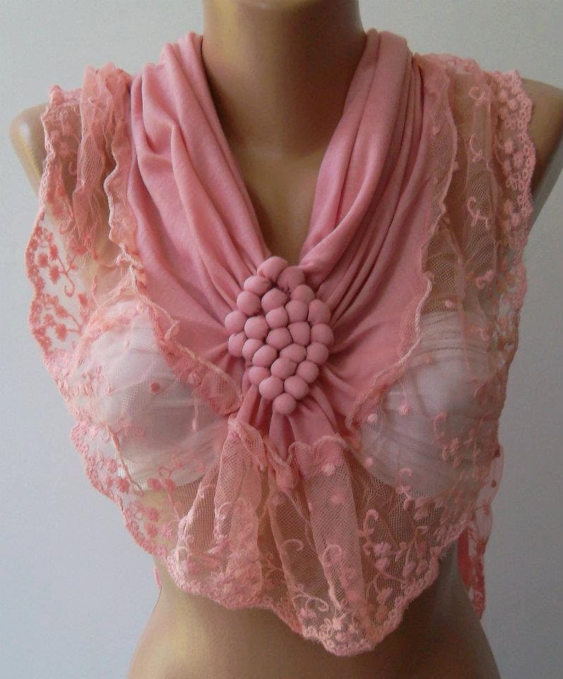 Georgeus Scarf Elegance Scarf Feminine Scarf /Shawl...Pink scarf