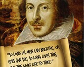 16x20 William Shakespeare Poster