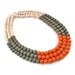 Multi Strand Necklace - Color Block Necklace - Wood Necklace - Multi Colored Necklace - Wooden Jewelry - Statement Necklace