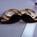 Black Mustache Two Finger Adjustable Double Rings by vintagerust