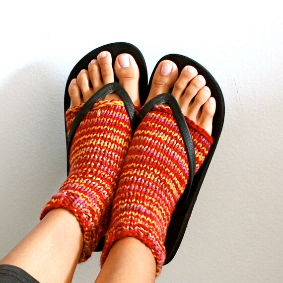 Custom Yoga Socks Toeless Knit Stirrup by SunnySideUpCrafts