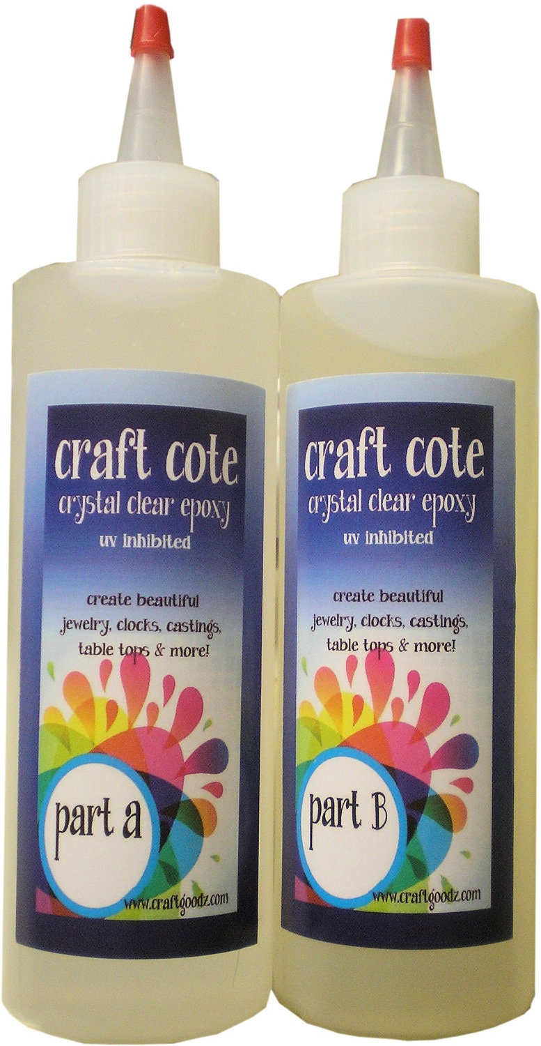 Aqua Clear Craft Cote Epoxy Resin - Jewelry or Crafts 32oz Kit