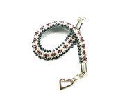 Bead Crochet Bracelet. Gray and Purple Bracelet. Beaded Bracelet. Colored Bracelet. Toho Seed Beads Bracelet.