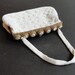 SALE Elegant Vintage White Beads Purse - 1940s Josef of France Designer Bag - Wedding Party Gift