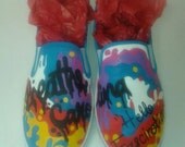 Custom Handpainted Breathe Carolina Slip On shoes
