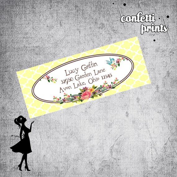 Personalized Printable Address Label - FANCY FAWN Il_570xn