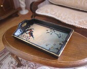 12th Scale Dollhouse Miniature Chinese Style Wood Tray