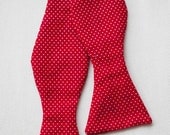 Red Pin Spot "polka dot" Bow tie