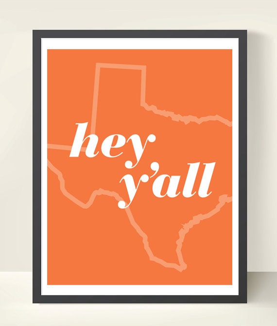 11x14 Hey Y'all Wall Art Print