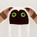Momo The Flying Lemur Earflap Hat from Avatar the Last Airbender, White Crochet Beanie, send size choice baby - adult