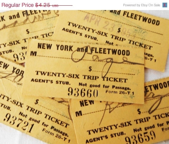 vintage railroad tickets