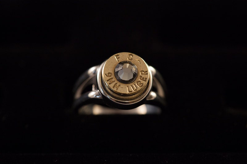Bullet Ammo 9mm Sterling Silver ladies 7-"Contemporary Couture" Free U.S. and Canadian Shipping- New for 2013