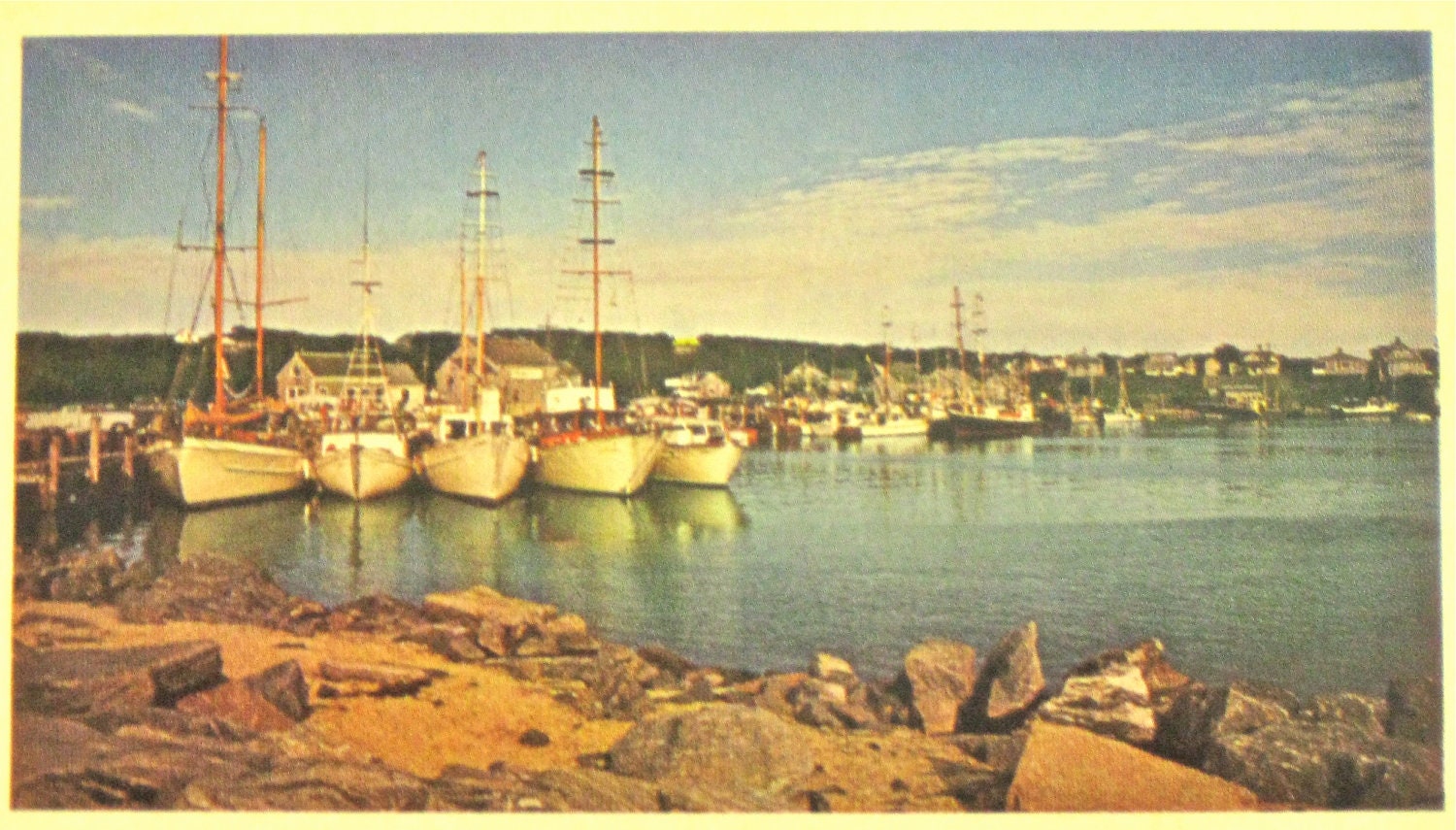 Vintage Postcard Marthas Vineyard Mass Souvenir Ephemera American Oil Company 1969