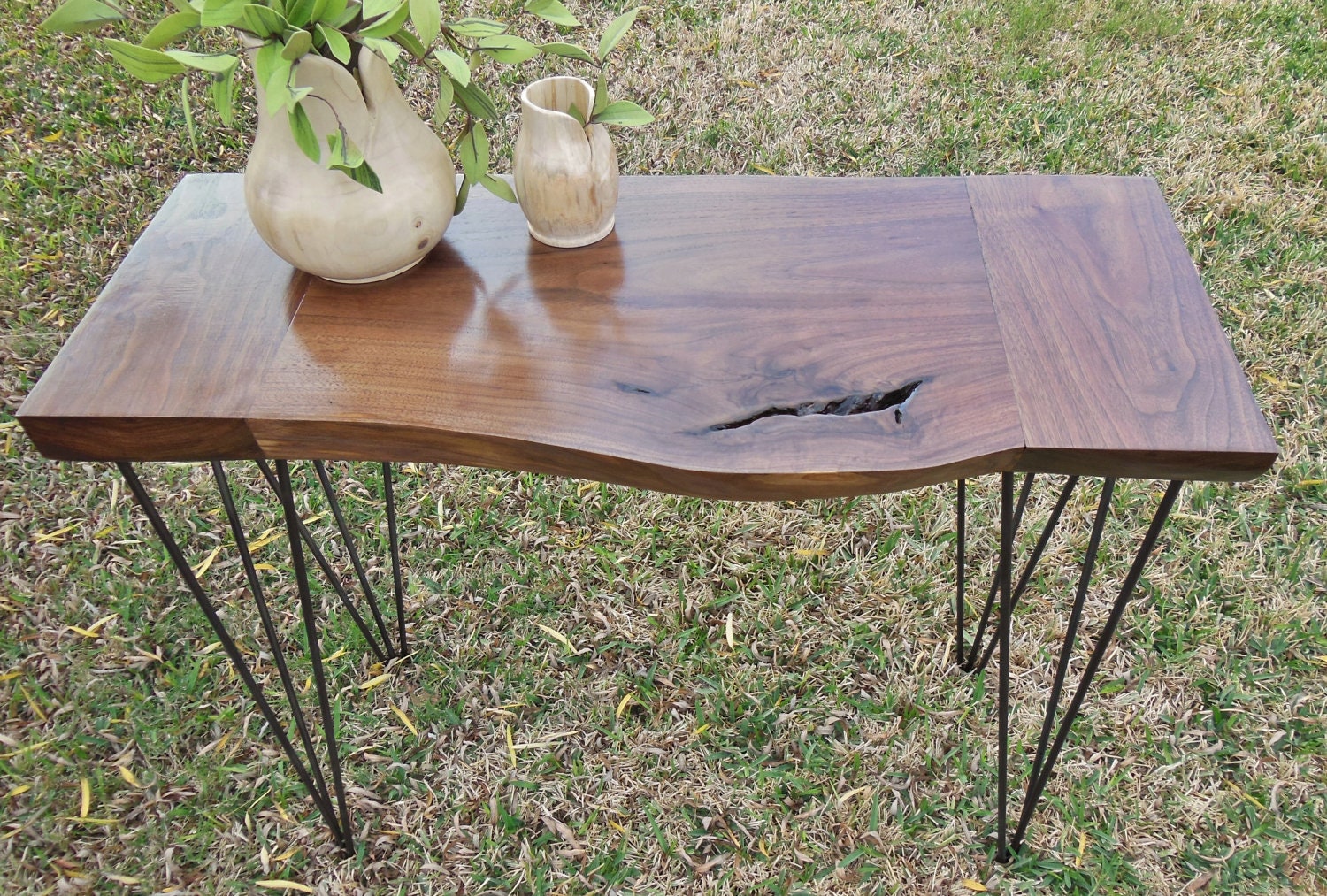 Wooden Table. Black Walnut Table. OOAK Rustic Side Table. Hall Table. Foyer Table. Entryway Table