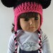 American Girl Crocheted Girl Mouse Ear Flap Hat