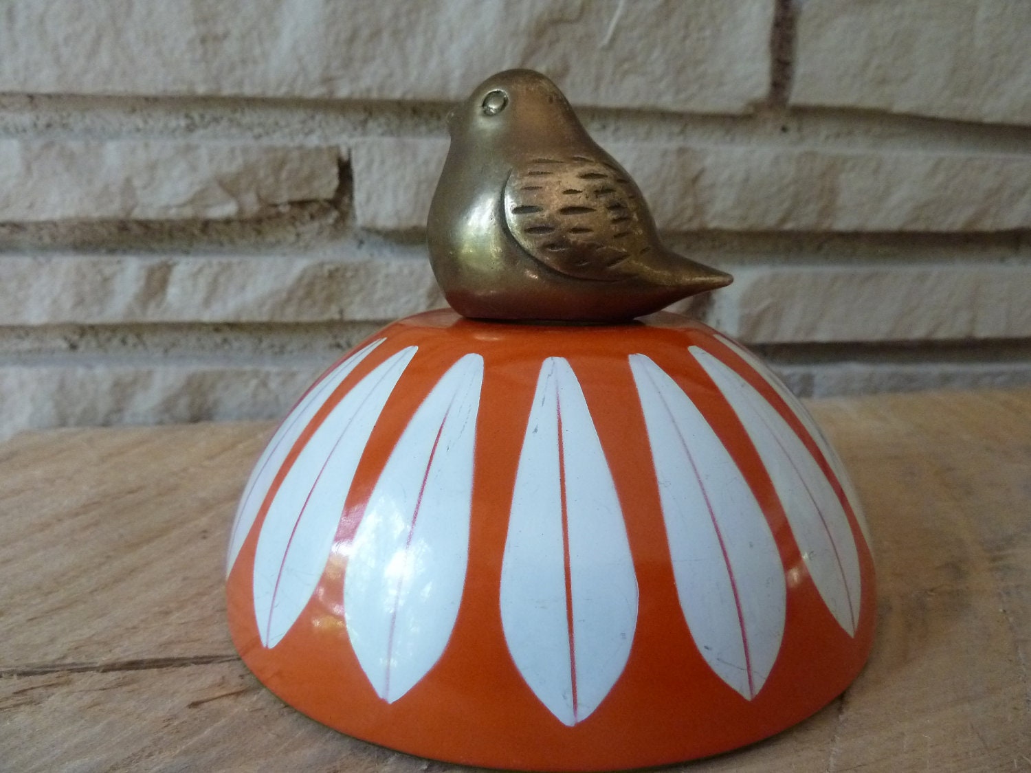 Vintage Tiny Brass Bird
